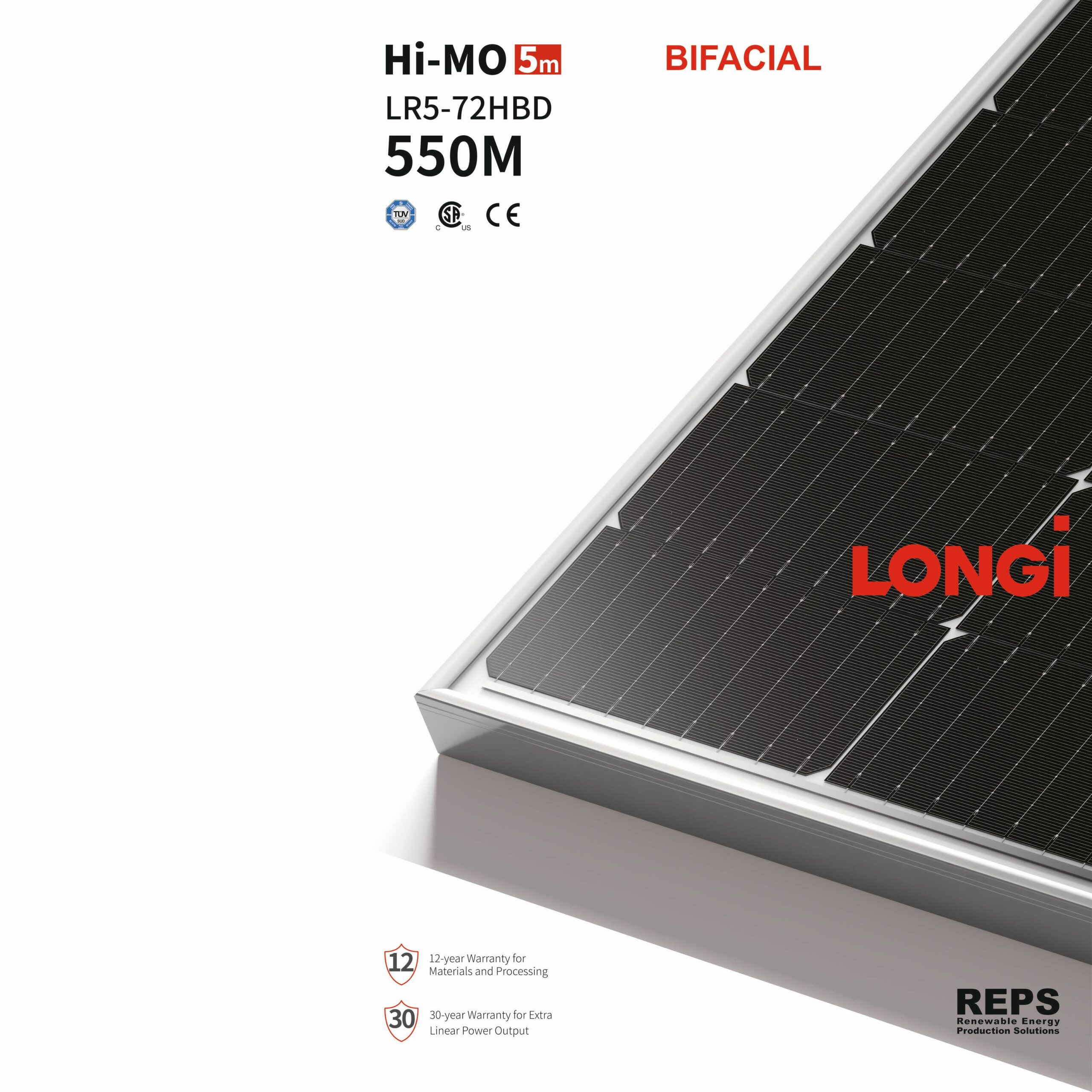 LONGi 550 Wp Bifacial LR5-72HBD